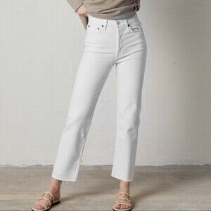 Re/done Originals High Rise Stove Pipe. Color white, Size 29